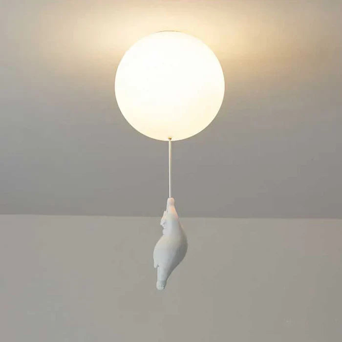 Dromerige Hanglamp (LED) met Beer & Ballon - LumiTeddy