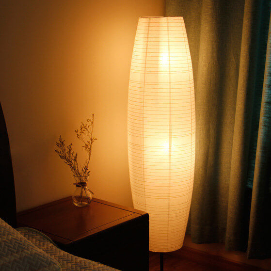 Zachte Vloerlamp met Papieren Kappen - Yūna