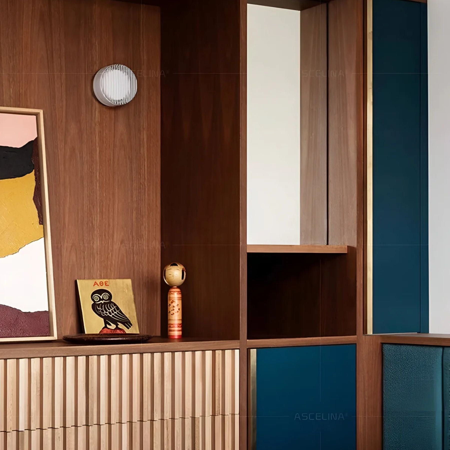 Wandlamp met Warm Amber Licht - Ambrelo Aura