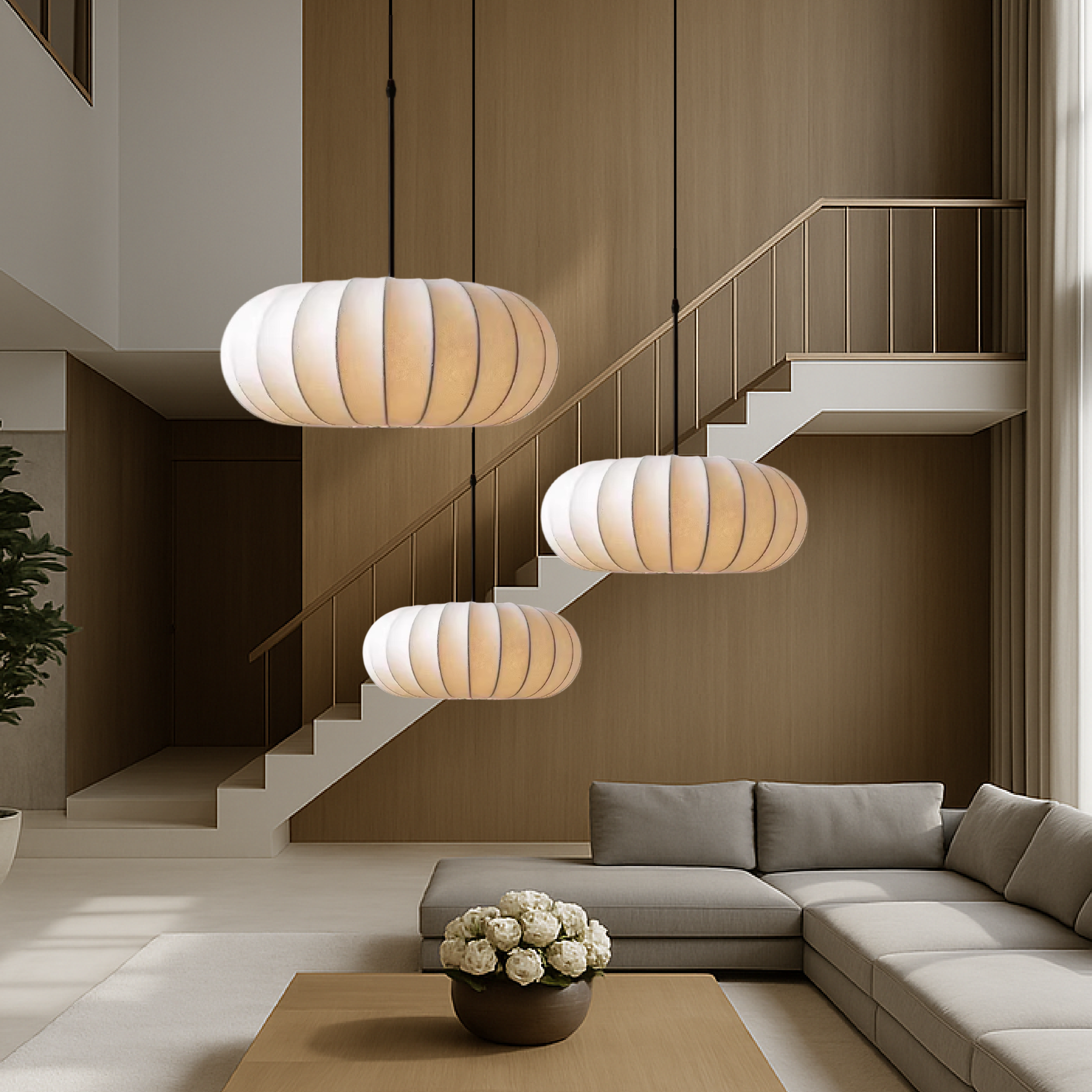 Zijden Hanglamp (LED) - Sereno Silk