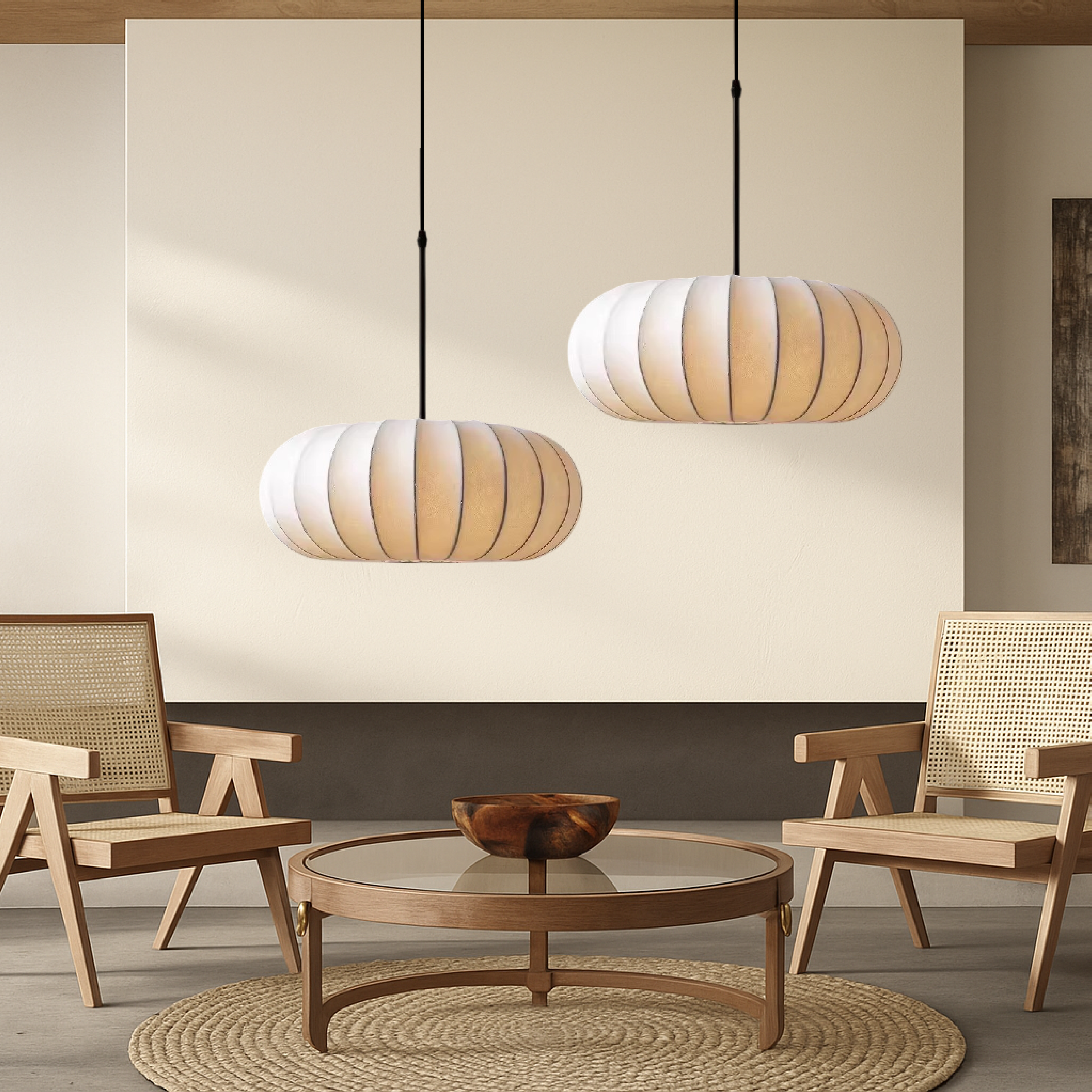 Zijden Hanglamp (LED) - Sereno Silk