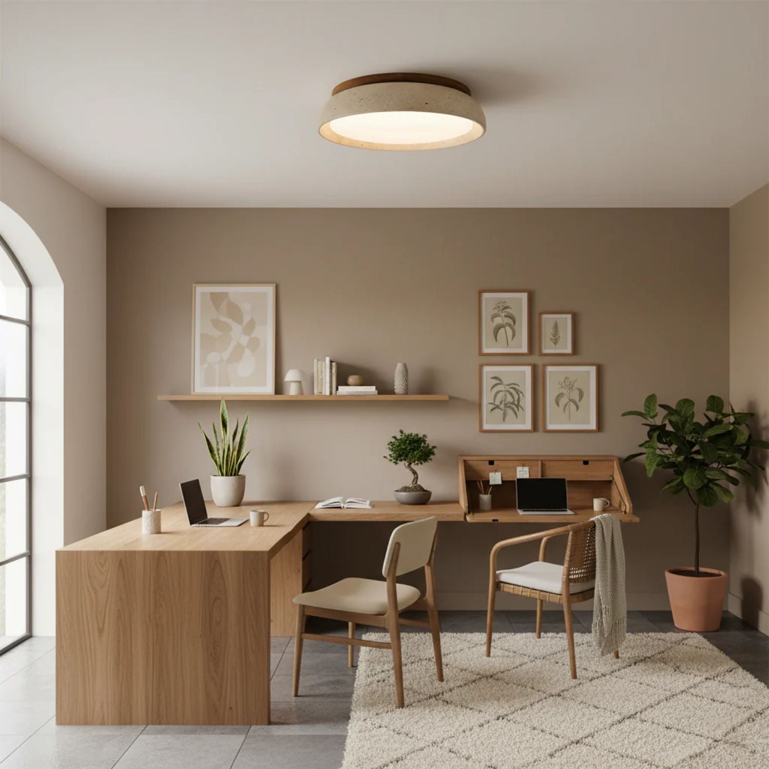 Houten LED Plafondlamp - Depiara Lumière