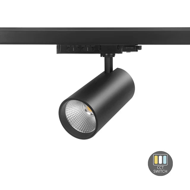 3-Fase Dimbare LED Railspot met CCT-Switch - LumiTrack Pro Zwart