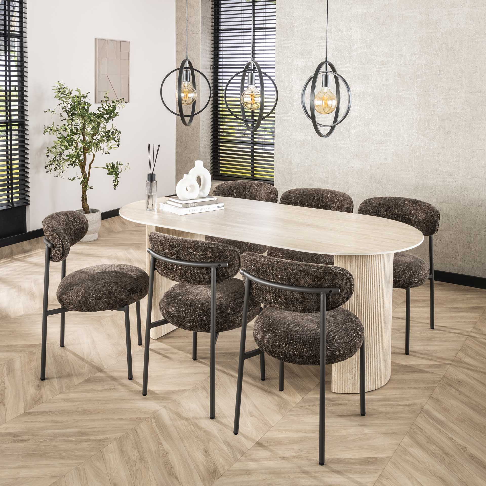 Industrial Otan 3-light Round Metal Pendant Lamp