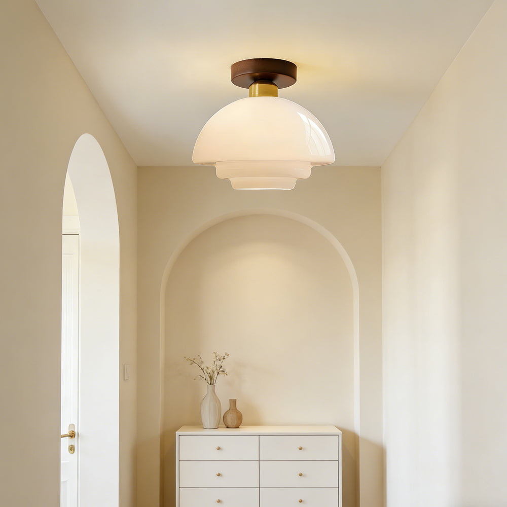 Scandinavische Plafondlamp (LED) van Walnoot & Glas - Nordivale