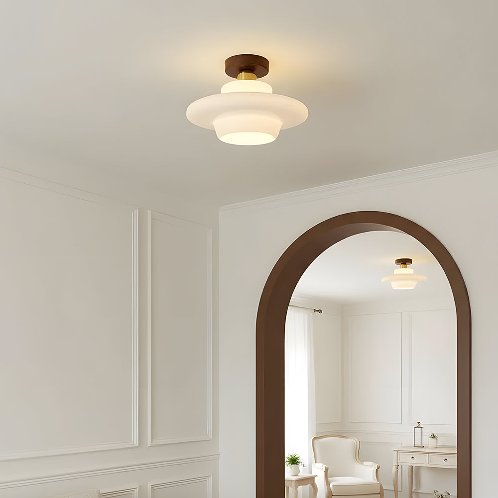 Scandinavische Plafondlamp (LED) van Walnoot & Glas - Nordivale