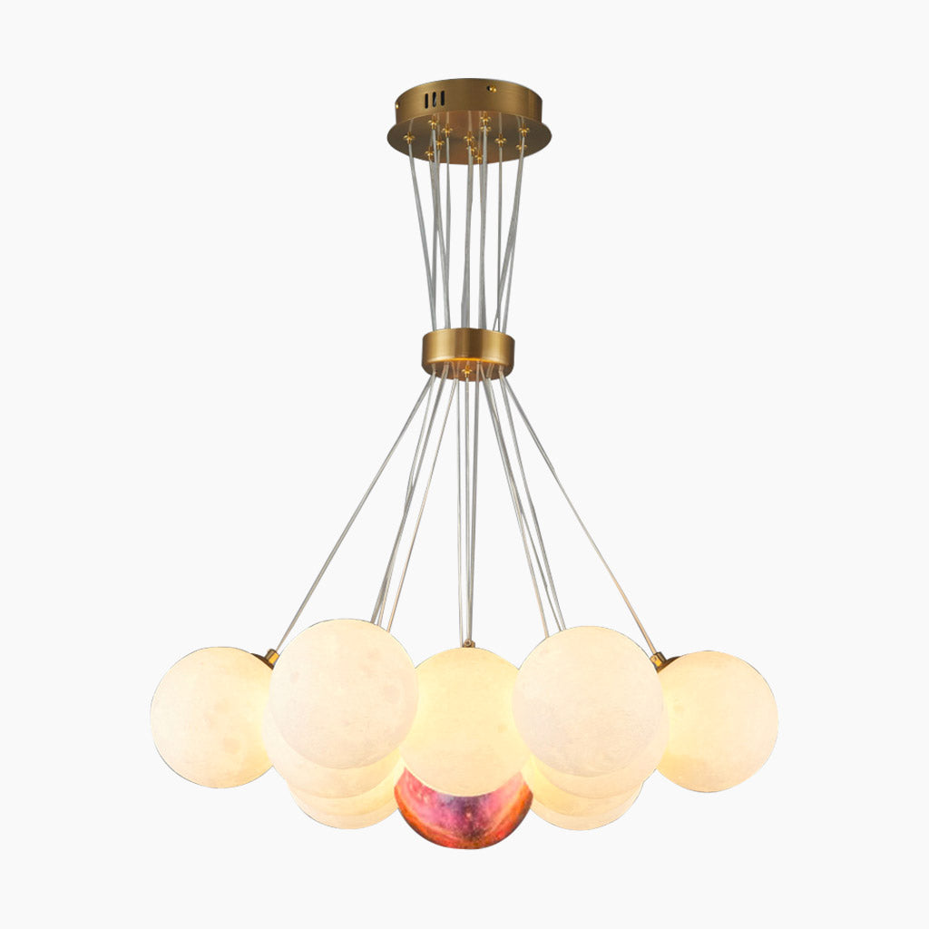 Hanglamp met maanstructuur - LunaCluster