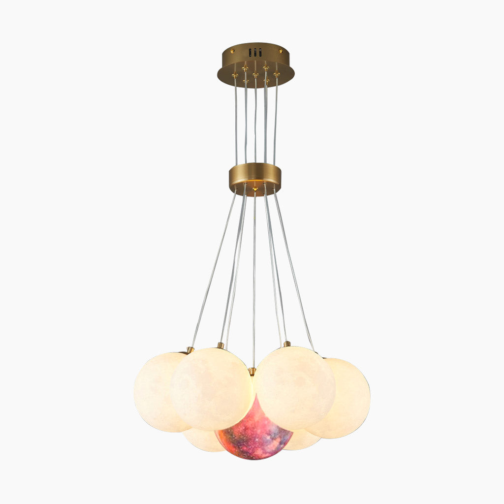 Hanglamp met maanstructuur - LunaCluster