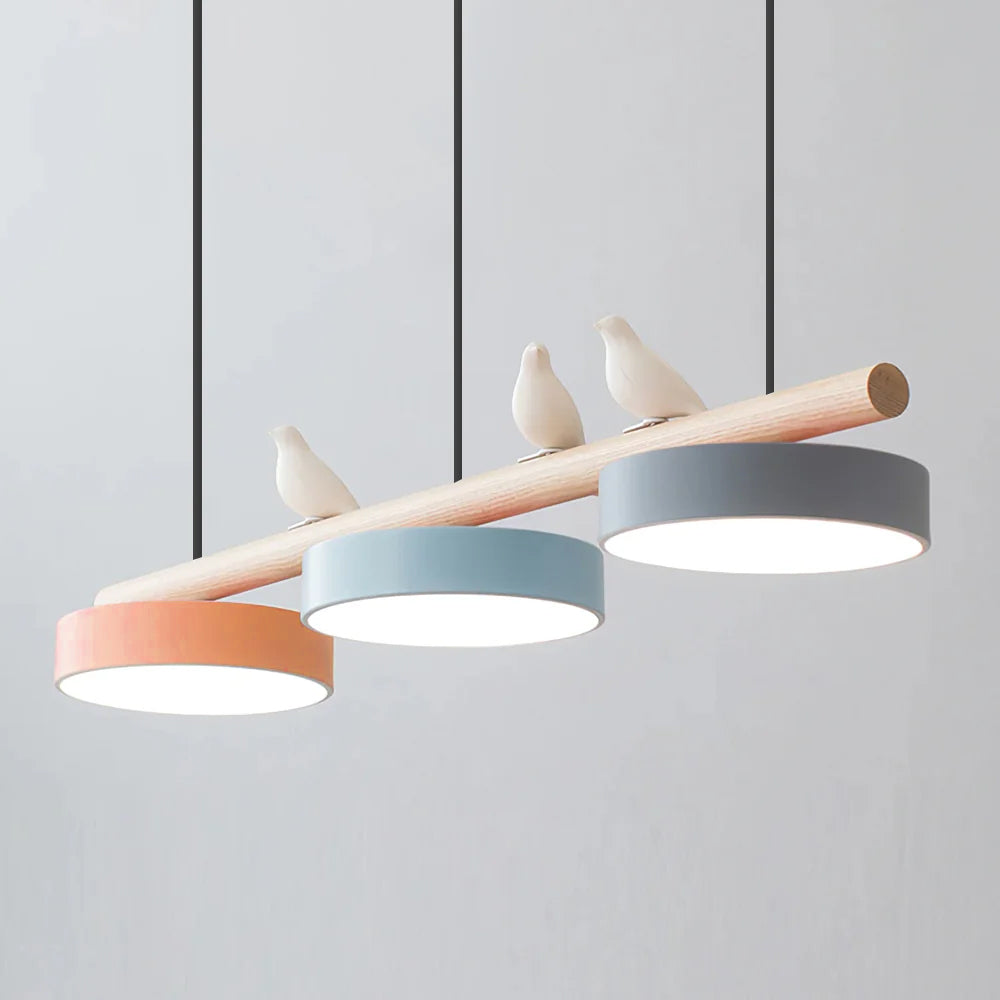 Scandinavische Hanglamp (LED) met Vogels - FeatherNest