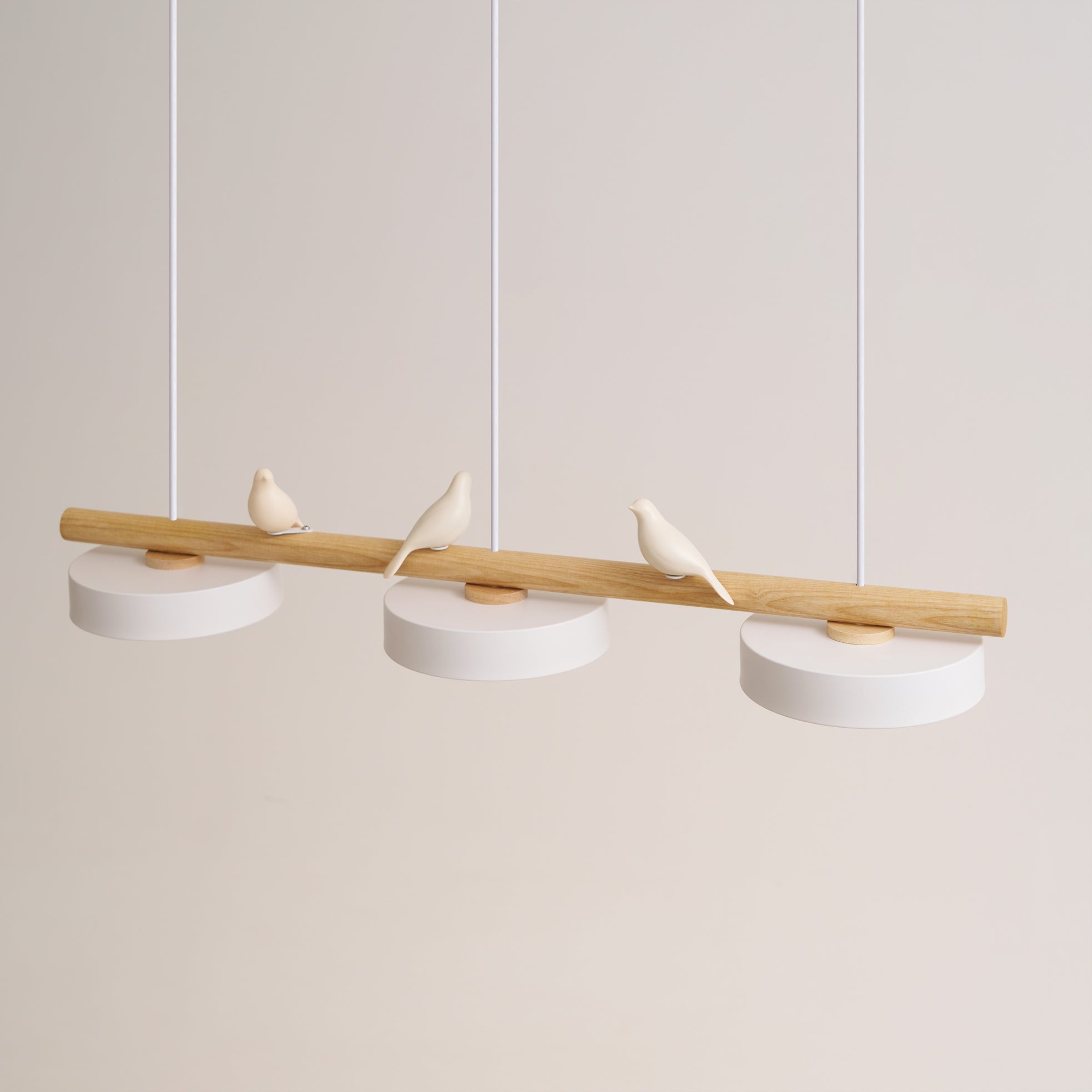 Scandinavische Hanglamp (LED) met Vogels - FeatherNest
