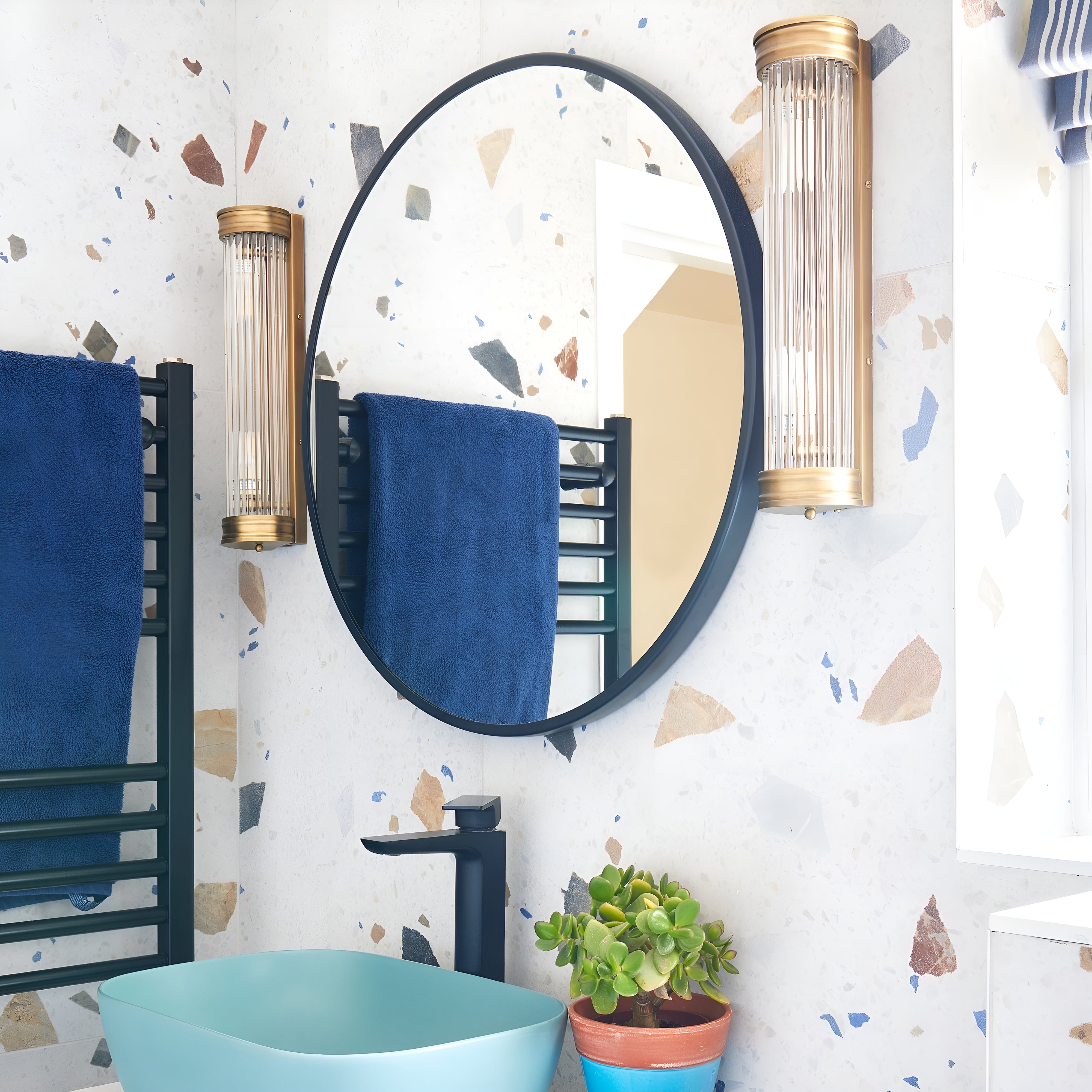 Art Deco Wandlamp (IP44) - LumiVerre