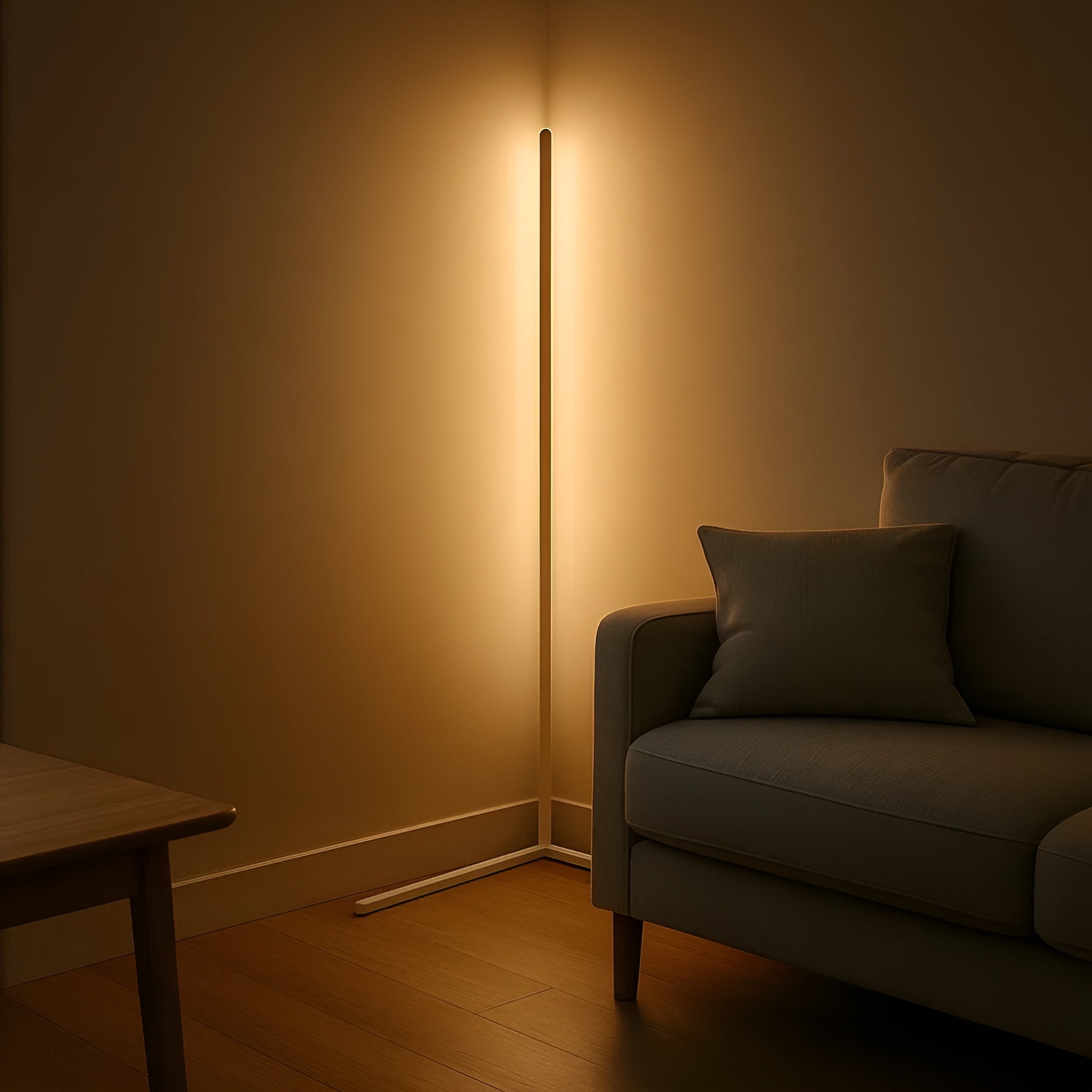 Dimbare hoekvloerlamp met afstandsbediening - LumoCorner