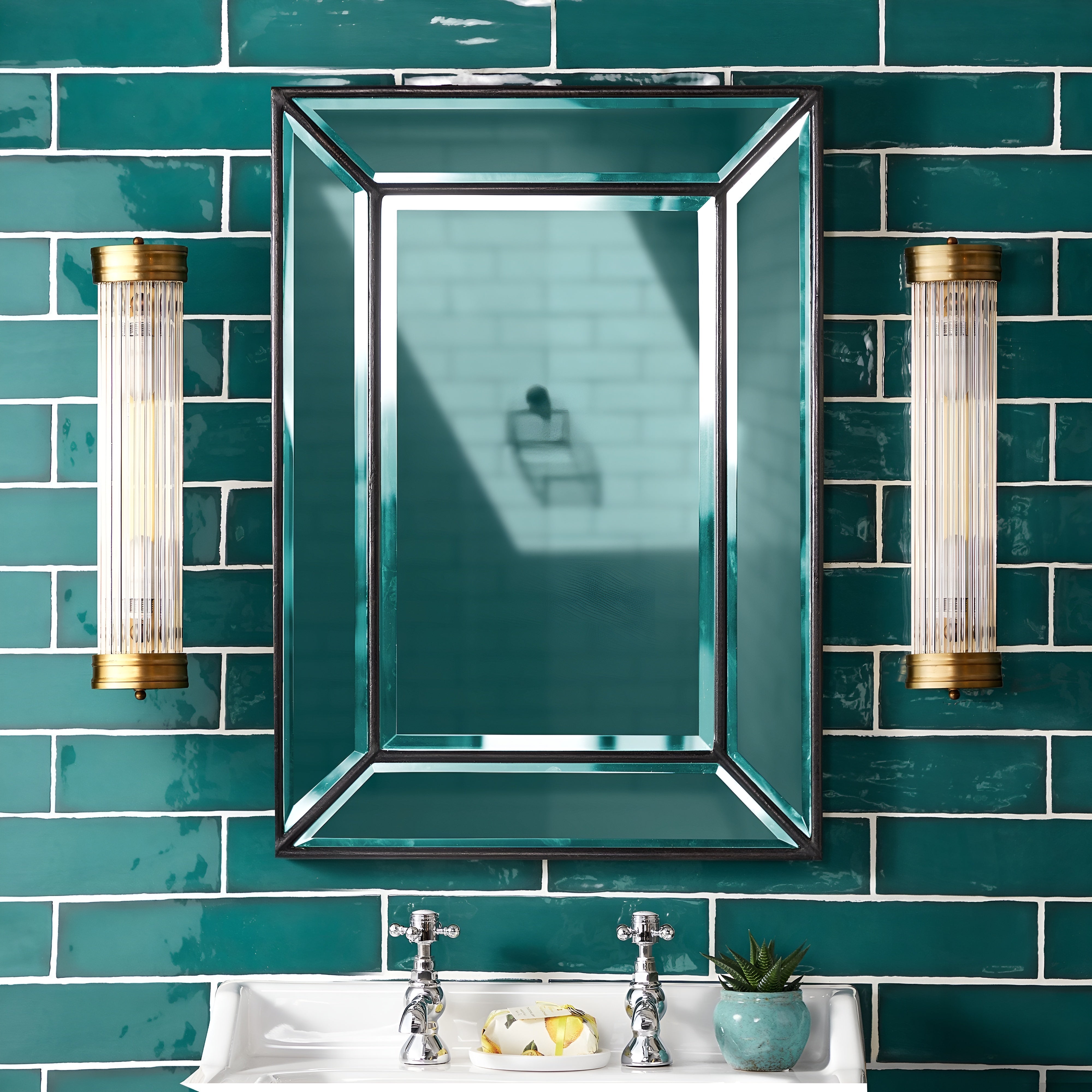 Art Deco Wandlamp (IP44) - LumiVerre