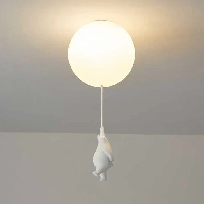 Dromerige Hanglamp (LED) met Beer & Ballon - LumiTeddy
