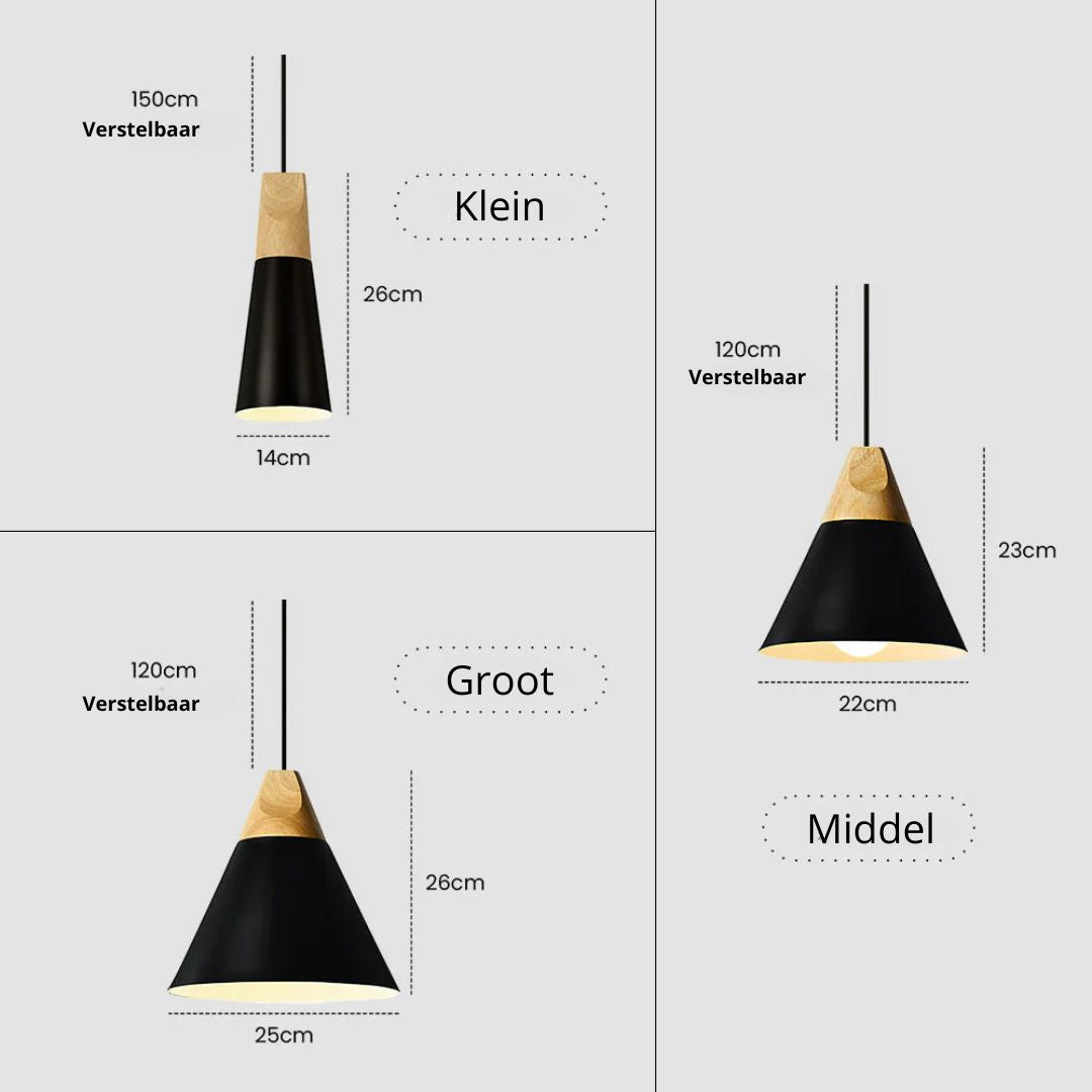 Speelse Houten Hanglamp - Navellea