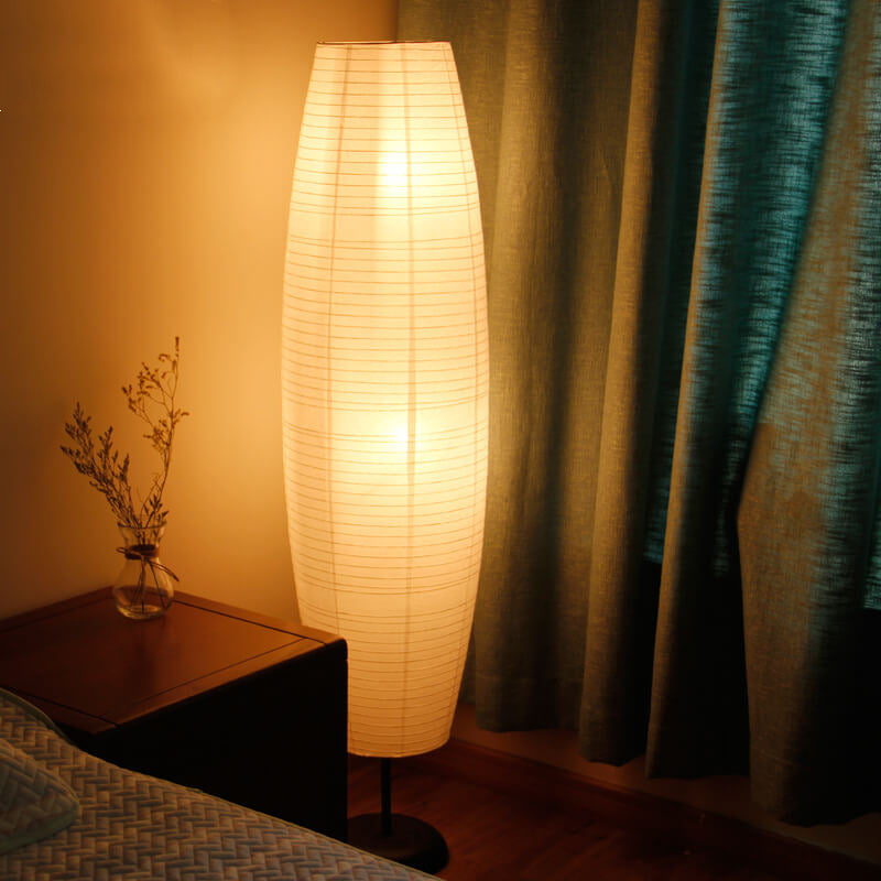 Zachte Vloerlamp met Papieren Kappen - Yūna