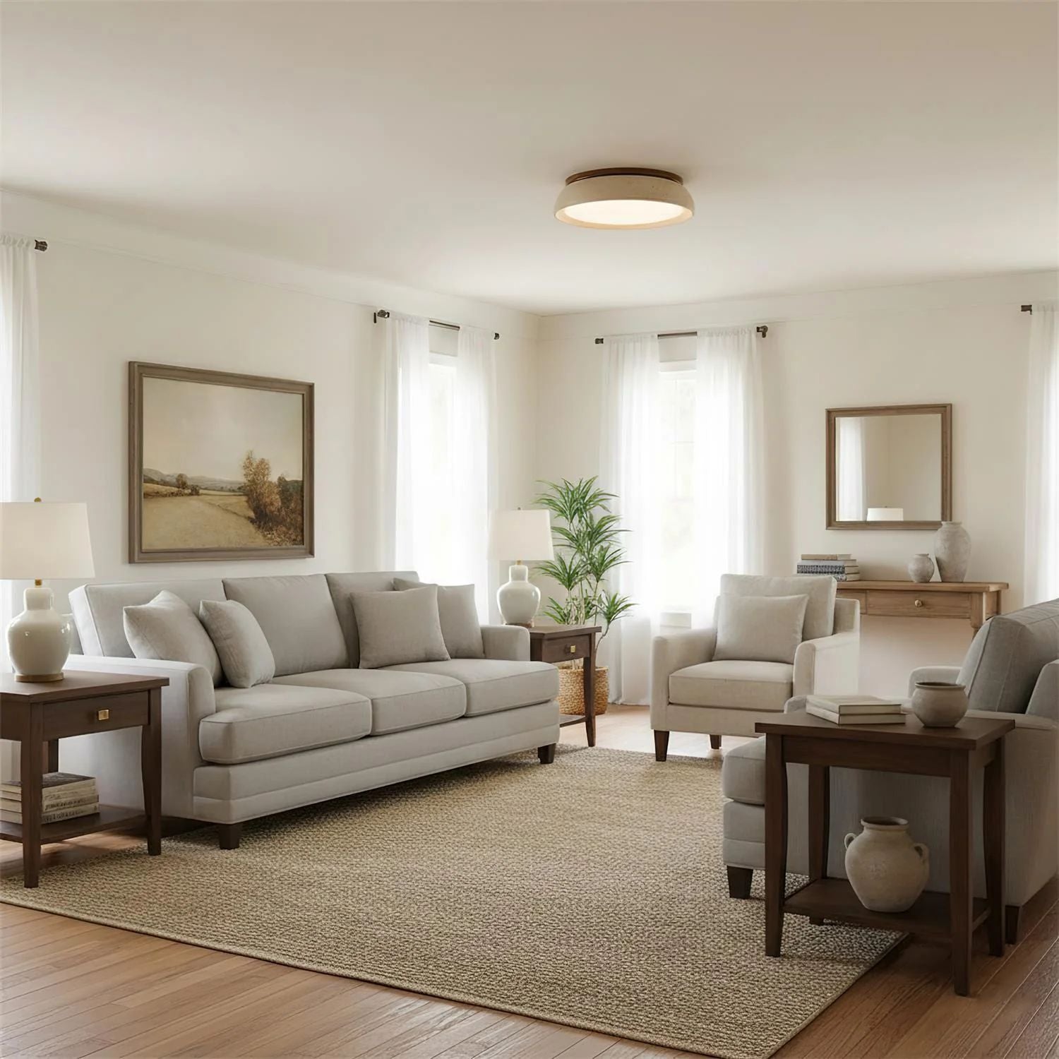 Houten LED Plafondlamp - Depiara Lumière