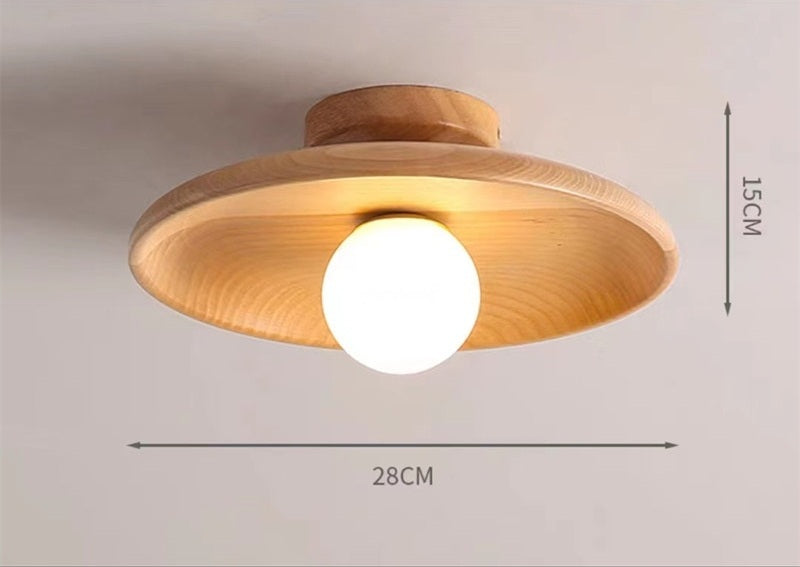 Japanse Houten Plafondlamp - Mizuki