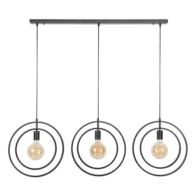 Industrial Otan 3-light Round Metal Pendant Lamp