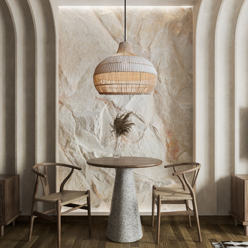 Handgeweven Japandi Hanglamp - RivaRattan