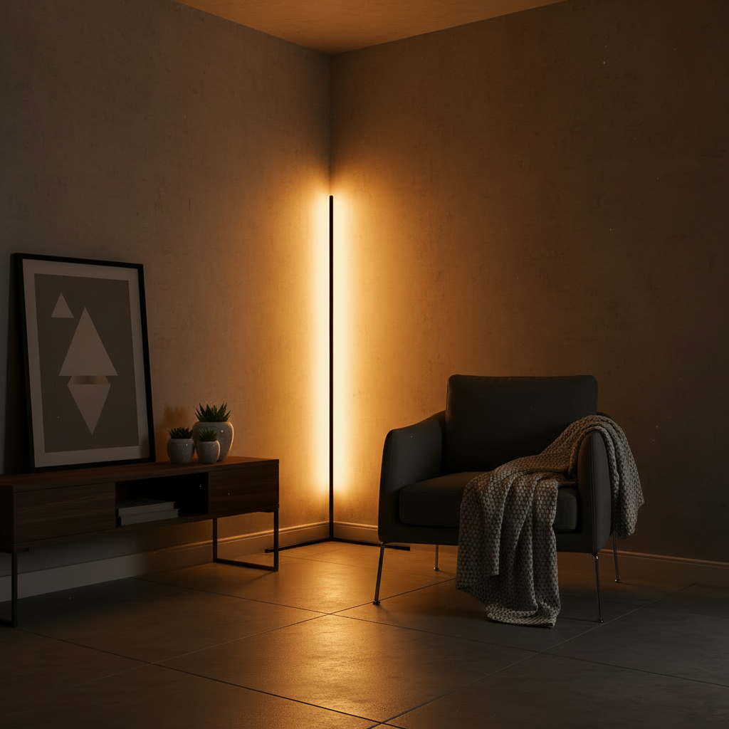 Dimbare hoekvloerlamp met afstandsbediening - LumoCorner