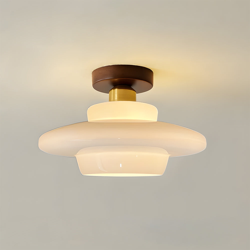 Scandinavische Plafondlamp (LED) van Walnoot & Glas - Nordivale