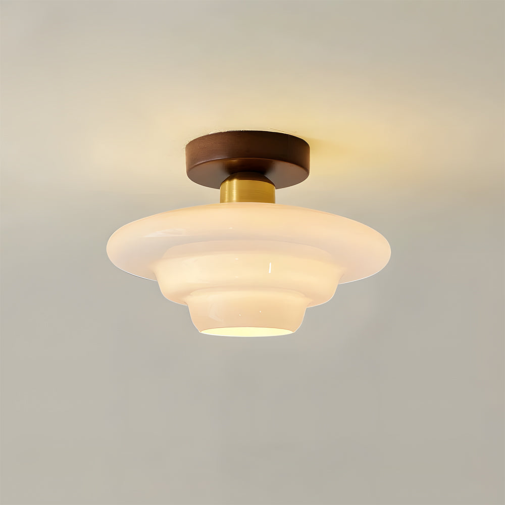 Scandinavische Plafondlamp (LED) van Walnoot & Glas - Nordivale