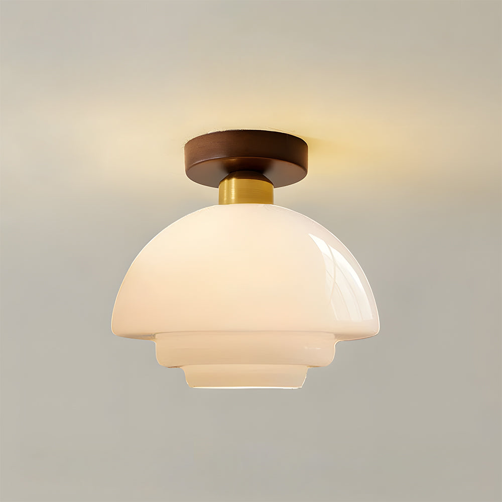 Scandinavische Plafondlamp (LED) van Walnoot & Glas - Nordivale