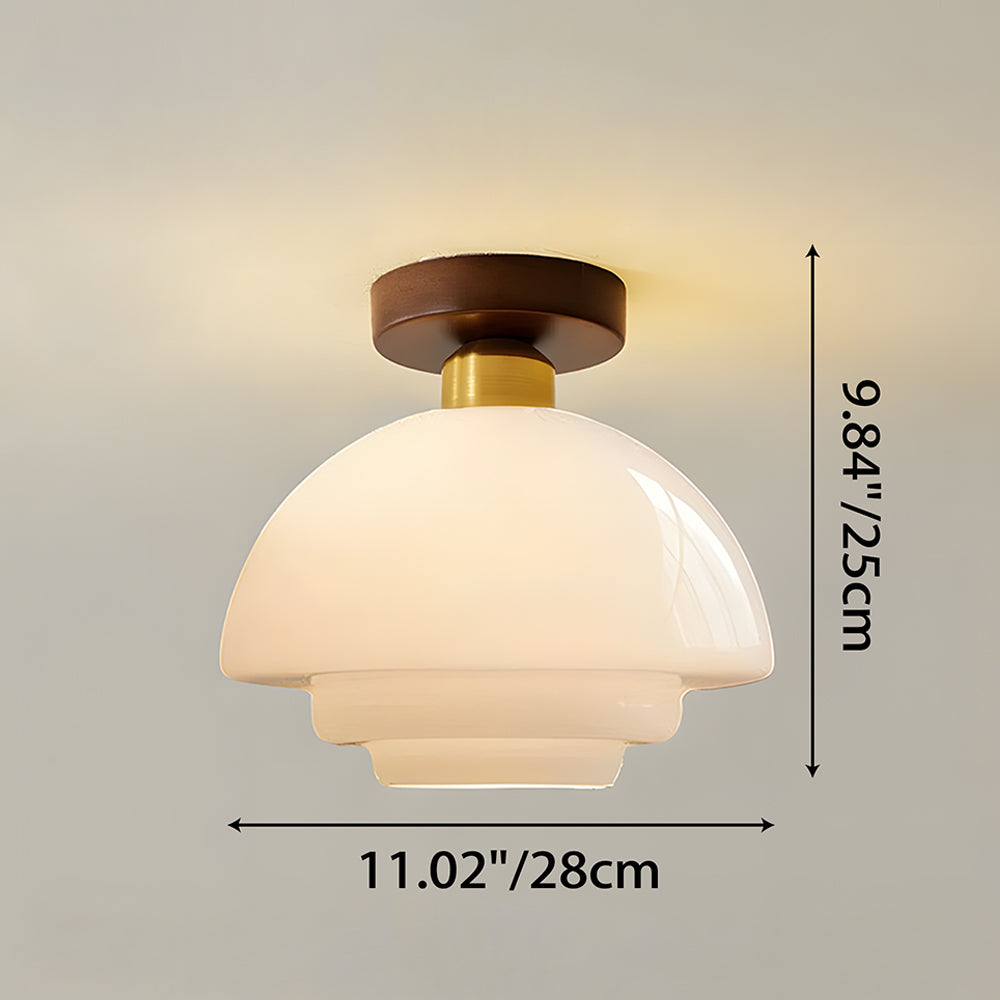 Scandinavische Plafondlamp (LED) van Walnoot & Glas - Nordivale