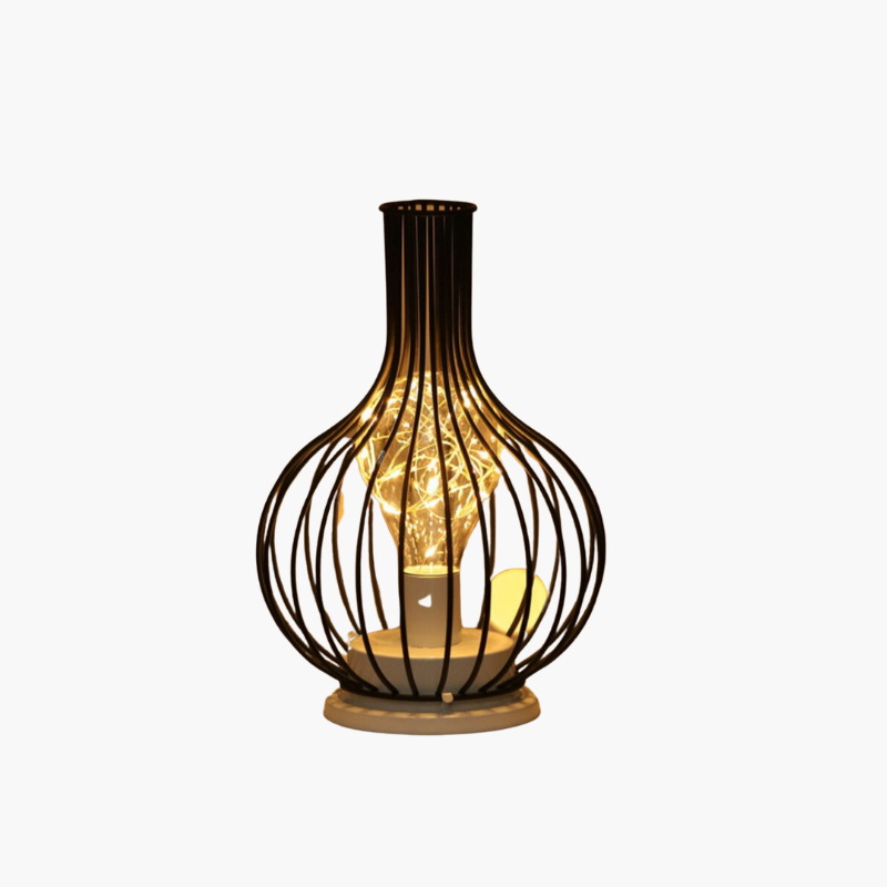 Draadloze LED-tafellamp met kooi-frame - LumaFrame