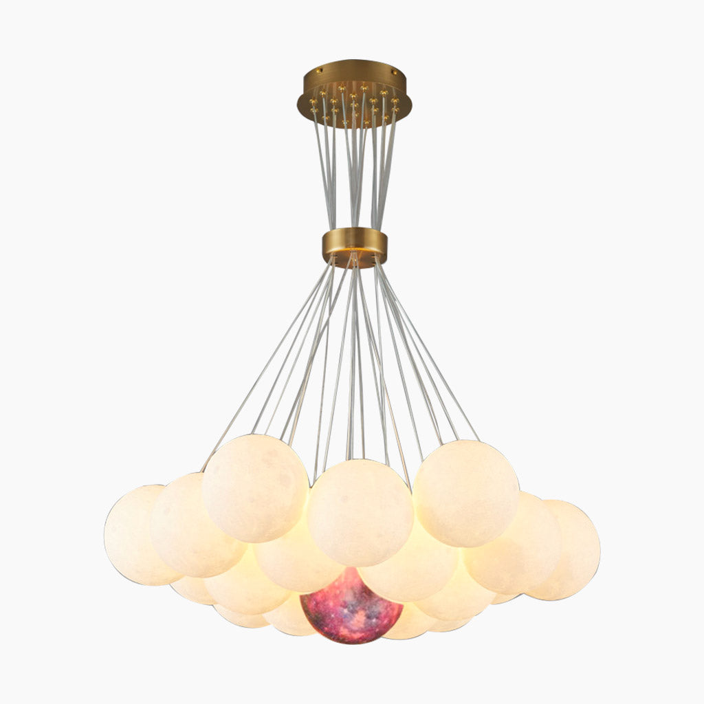 Hanglamp met maanstructuur - LunaCluster