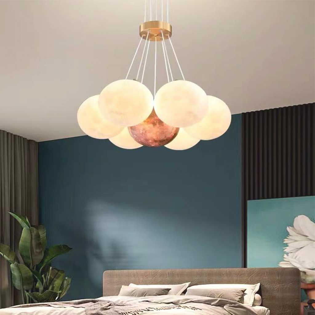 Hanglamp met maanstructuur - LunaCluster