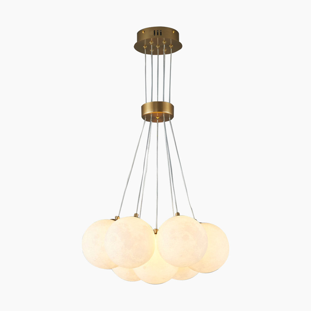 Hanglamp met maanstructuur - LunaCluster