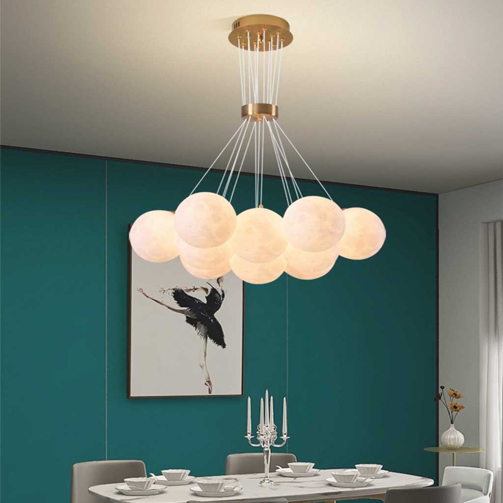 Hanglamp met maanstructuur - LunaCluster