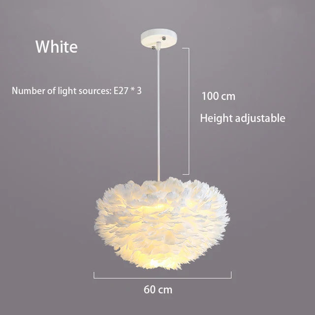 Elegante Veren Hanglamp - FeatherNest
