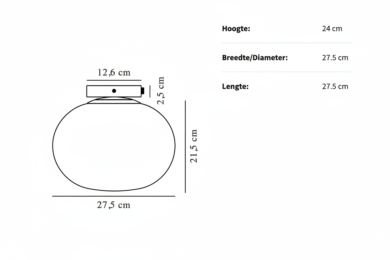 Moderne Glazen Plafondlamp - LumiAlto