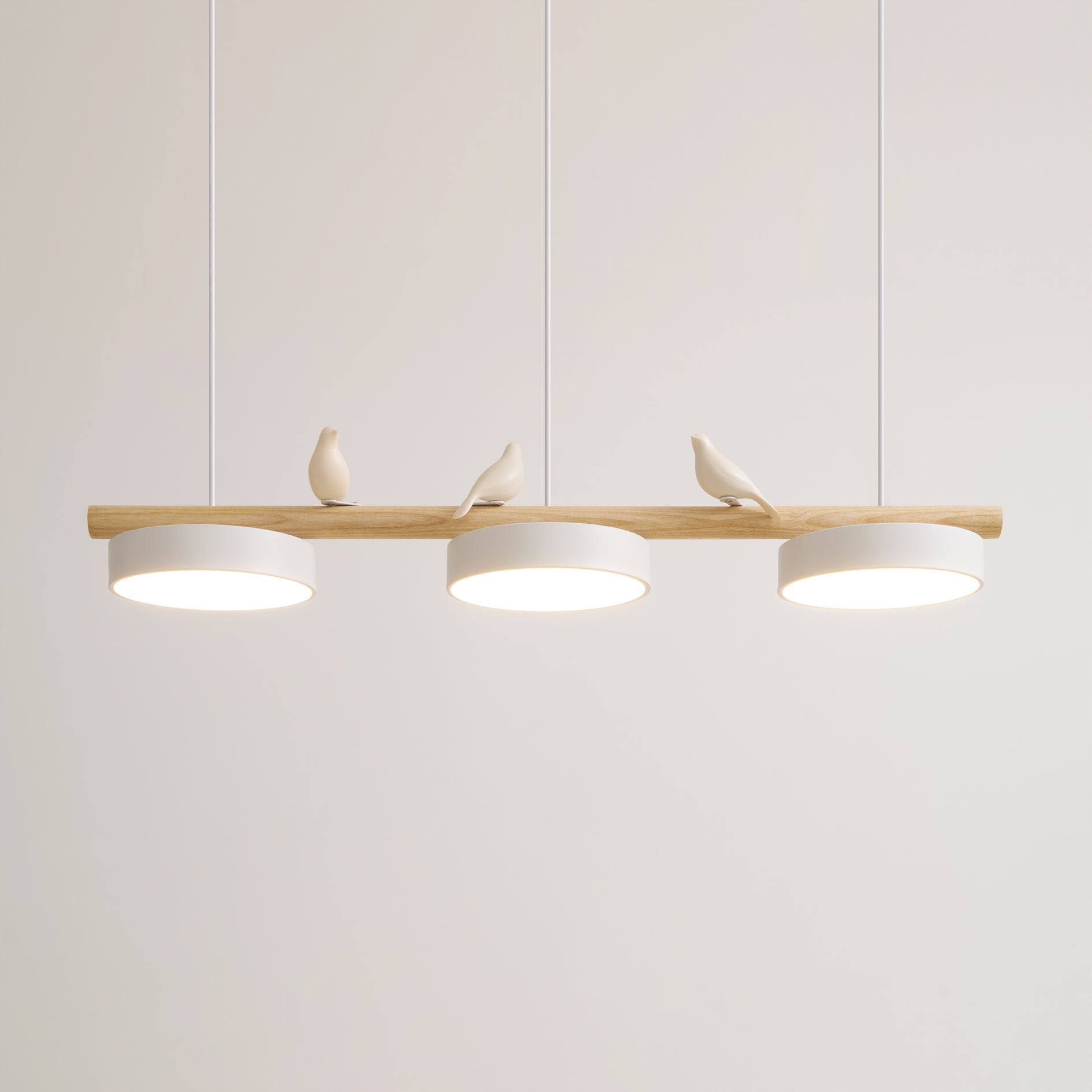 Scandinavische Hanglamp (LED) met Vogels - FeatherNest