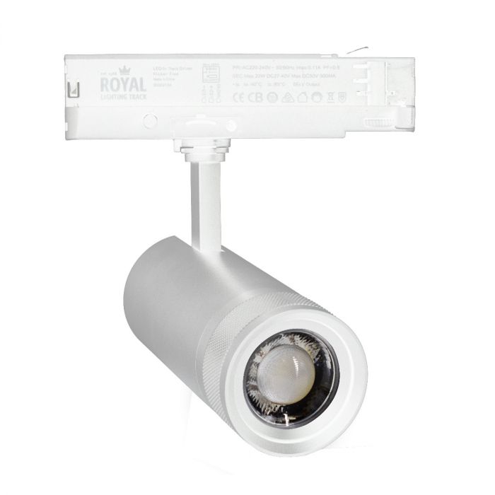 30W 3-Fase LED Dimbaar Railverlichting 2700lm - Targa Noir