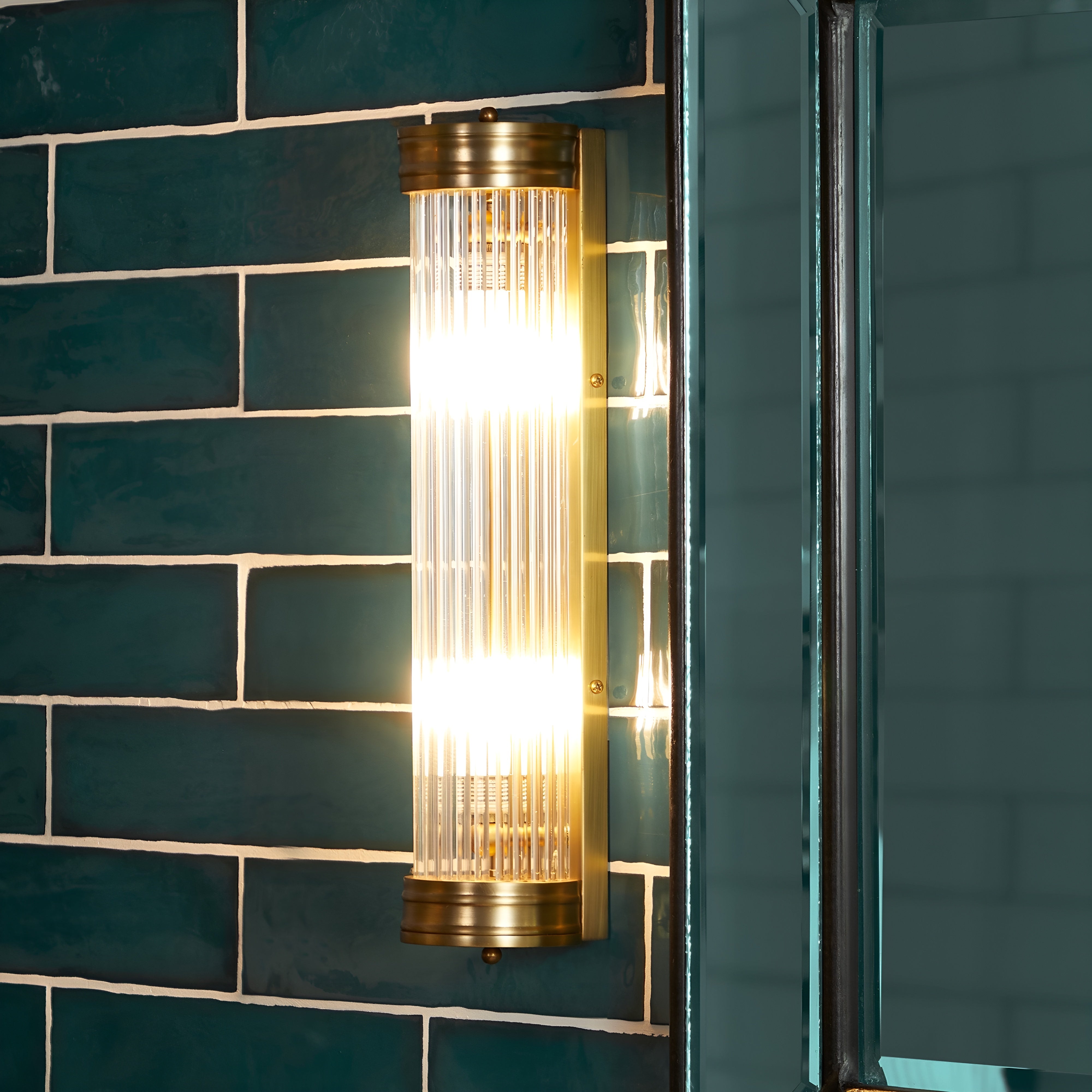 Art Deco Wandlamp (IP44) - LumiVerre