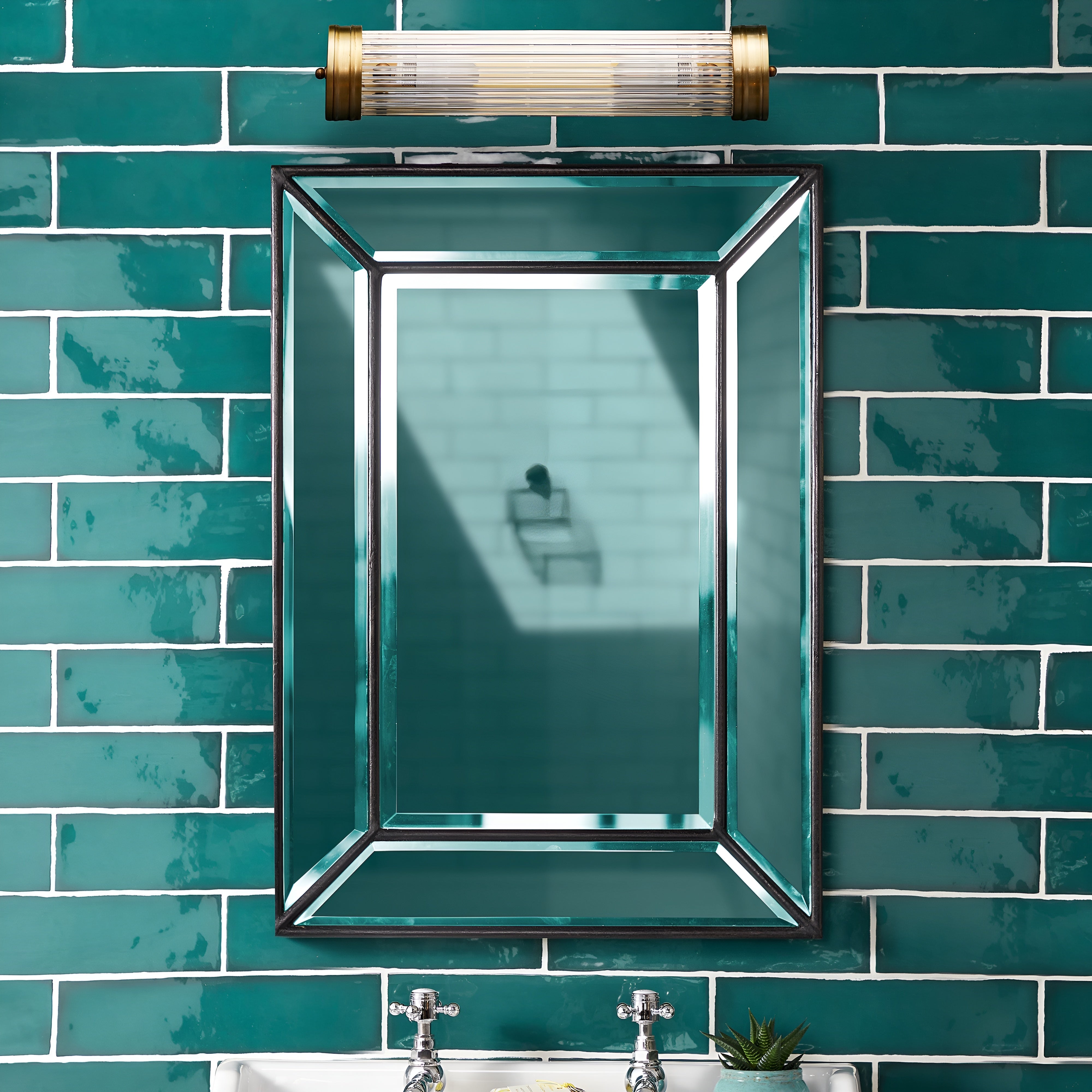 Art Deco Wandlamp (IP44) - LumiVerre